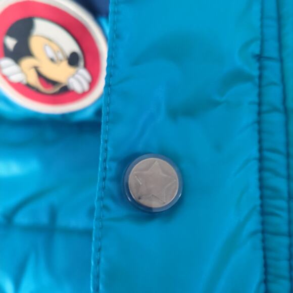 DISNEY store Boys/kids blue Mickey mouse hood/long sleeve down Jacket size 4 EUC - Picture 3 of 12